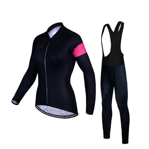 Maillot de cyclisme femme manches longues et pantalon avec coussinet gel
