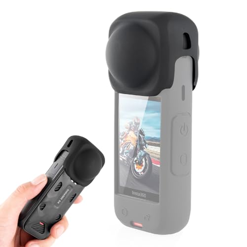 Yoiumicy Insta360 X4 X5 レンズキャップ レンズ保護カバー 交換用 シリコン製 ホコリ防止 衝撃保護 (A)