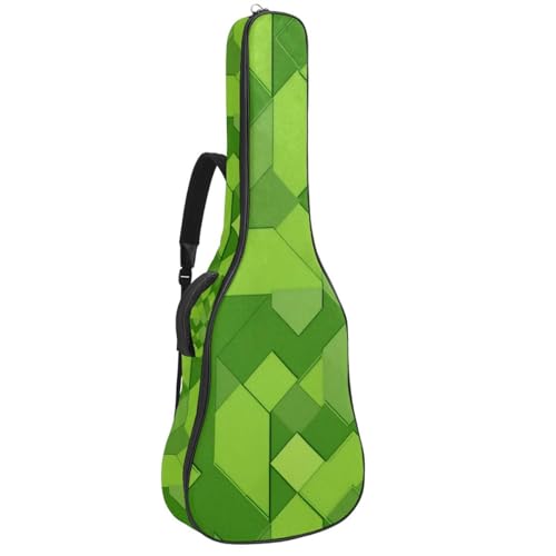 Étui guitare acoustique étanche 40 41 42 pouces vert et multicolore