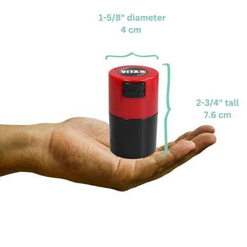 Tightpac Vakuumgefäß 0,06L / Schwarz, Roter Deckel