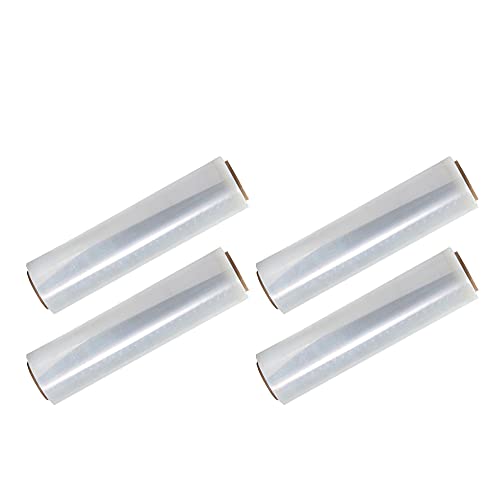 18 Inch X 1200 Feet Tough Pallet Shrink Wrap, 80 Gauge Industrial Strength, Commercial Grade Strength Film, Moving & Packing Wrap, For Furniture, Boxes, Pallets (4-Pack) #TOP10