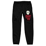 Friday The 13th I Love Friday Men's Black Graphic Sweatpants-Medium