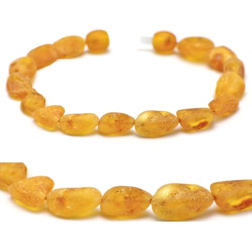 Baltic Secret Selected Baltic Amber Bernsteinarmband - Bernstein Armband Damen & Herren - Unisex Schmuck mit Natürlichen Bernsteinsteinen - Handgefertigt (Cognac 18 CM)