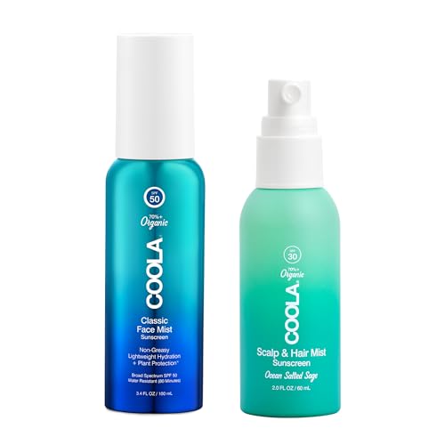 Image of COOLA Organic SPF30 Scalp Spray Hair Mist & SPF50 Face Mist