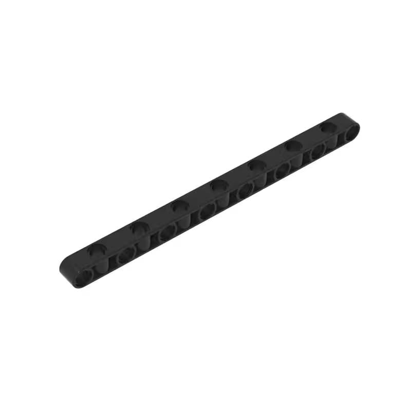 Hole Brick Technic Beam 1x15 Thick with Alternating Holes 10PCS Compatible with Lego 71710 GDS-2083 Classic Bulk Toy MOC Color:Black