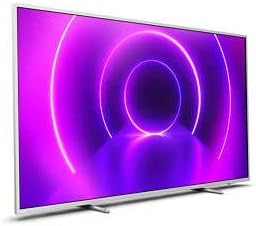 Side view of the Philips 70PUS8535/12 Smart TV, highlighting its slim profile and connectivity ports.