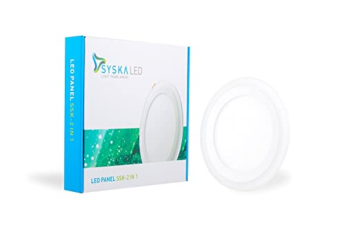 Image of Syska SSK-2IN1-24W-E 24-Watt LED Panel Light (Pack of 2, Cool Day Light)