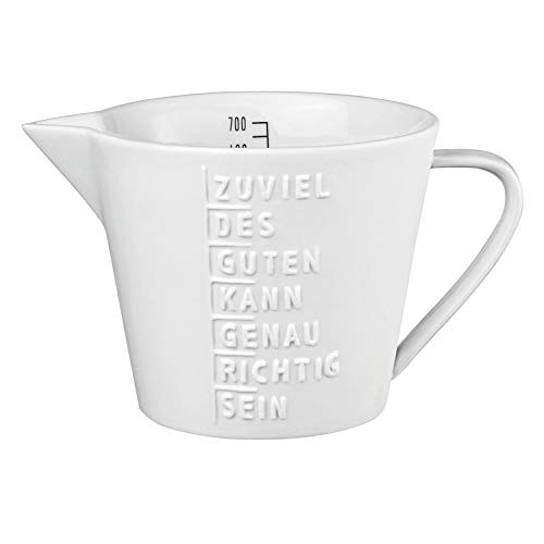 Räder 12665 - Messbecher Zuviel des Guten kann genau richtig Sein - Porzellan - 700 ml