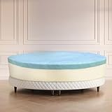 FoamRush 2' x 96' Diameter, Round California King Mattress Replacement, CertiPUR-US Certified, Made in USA, Soft Support, Gel Memory Foam (Cover Not Included)