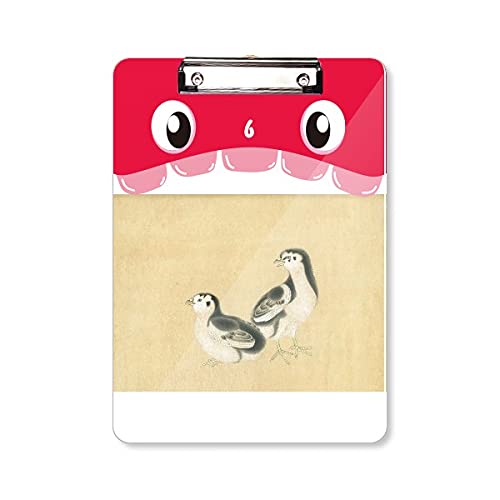 Peinture chinoise dossier A4 compact avec pince plate discrète
