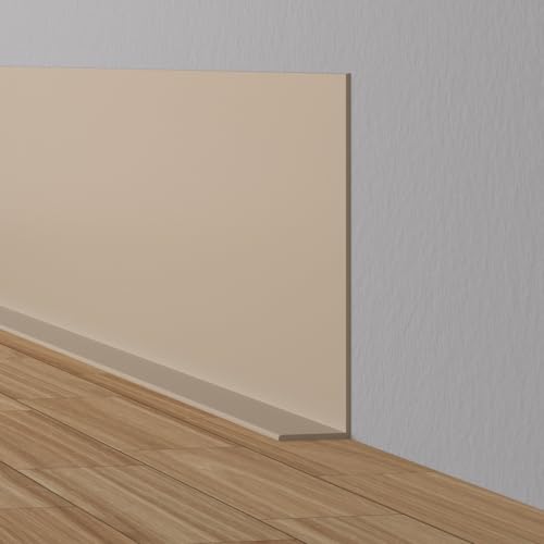 Raycity 5" High Vinyl Baseboard Trim, Flexible Peel and Stick Rubber Wall Molding Trim Cove Base by Raycity - Used condition - US$48.49