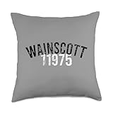 Wainscott 11975 The Hamptons LI Long Island NY New York South Fork Vintage Retro Design 100% spun-polyester fabric Double-sided print Filled with 100% polyester and sewn closed Individually cut and sewn by hand Spot clean/dry clean only