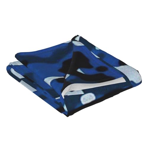 Couverture douillette haut de gamme camouflage bleu en format compact nomade - 5