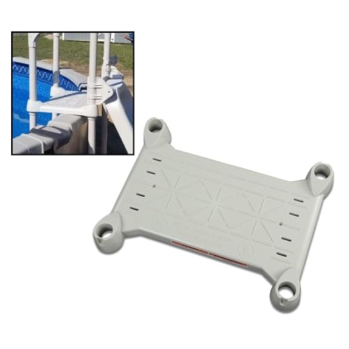 Plataforma compatible para escalera de piscina BiltMor gris miniatura 3
