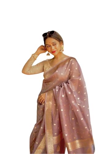 Image of Flosive Women's Cotton Saree With Blouse Piece