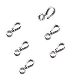 Zpsolution Double Opening Interchangeable Pendant Connector for Necklace, Jewelry Charm Bails Pendant Attachment for Jewelry Making, Pendant Holder for Necklace