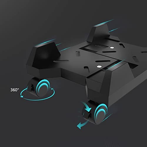 Soporte móvil para CPU, base con ruedas para torre de PC de escritorio, ajustable para la mayoría de cajas de PC gaming (Negro) miniatura 3