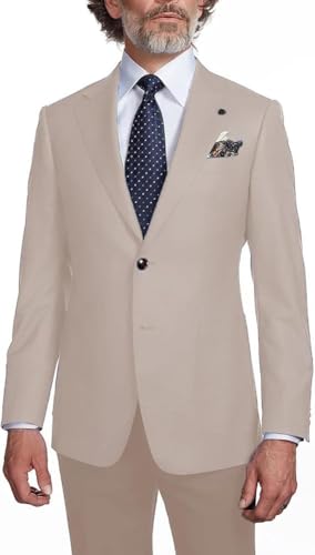 Drolia Formal Men's Suits Regular Fit 2 Piece Prom Tuxedos Notch Lapel Jacket+Trousers Wedding﻿