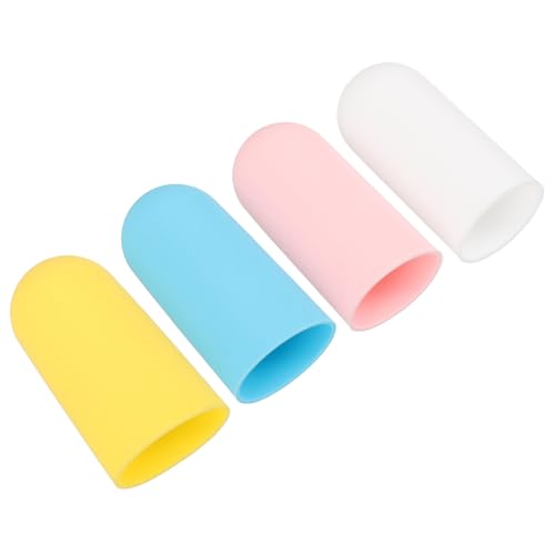 VILLCASE 4 Pezzi Copribottiglie da Viaggio in Silicone Anti-Perdita Manicotti Protettivi Elastici per Bottiglie di Articoli da Toeletta Compatibili Contenitori di Dimensione Media per