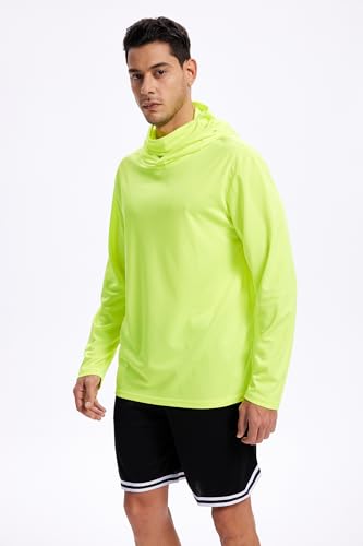 Image of 5 Pack Men's UPF 50+ Sun Protection Hoodie Shirts Long Sleeve Shirts Quick Dry Lightweight for Running Workout Hiking Fishing