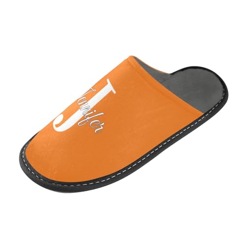 Custom Blue Dark House Slippers for Women Men Personalized Memory Foam Slipper Warm Fuzzy Slippers Soft Indoor Outdoor Home Slippers Bedroom Fall Travel Winter Slippers Size 42