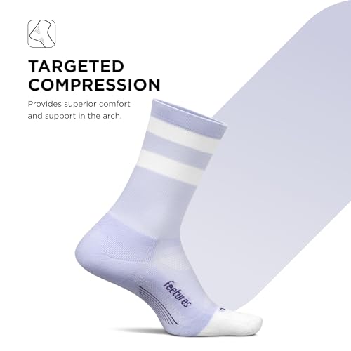 Image of Feetures Elite Light Cushion Mini Crew Sock - Sport Sock with Targeted Compression