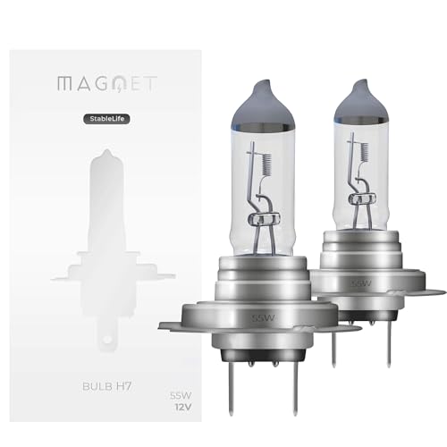 Magnet Ampoule H7 55W, StableLife 3400K Blanc Chaud Lot 2, Phare et Feux Croisement Homologuée 12V