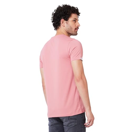 Image of Spykar Men's Slim Fit Round Neck Half Sleeve Solid Casual T-Shirt