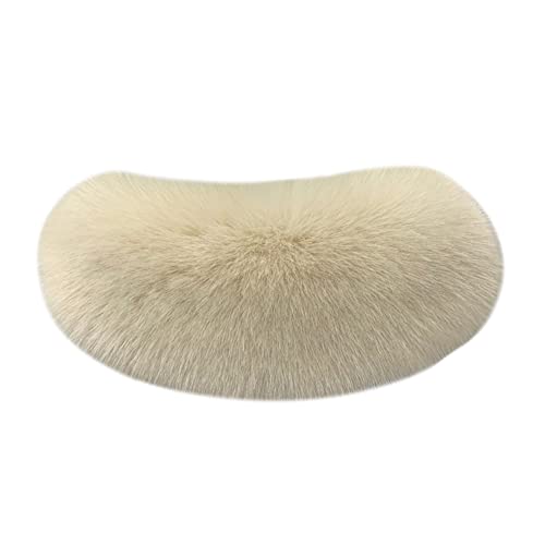 Winter Faux Fur Collar Scarf,75cm Faux Fur Fox Scarf Women's Shawls Hood Removable Elegant Faux Fur Hood for Winter Coat Jacket,Brown2