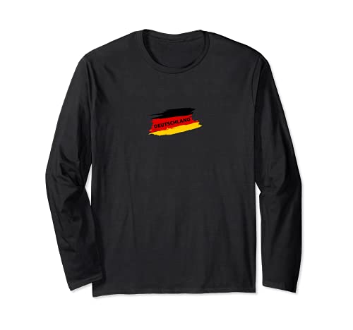 Flag Germany Long Sleeve T-Shirt, Black
