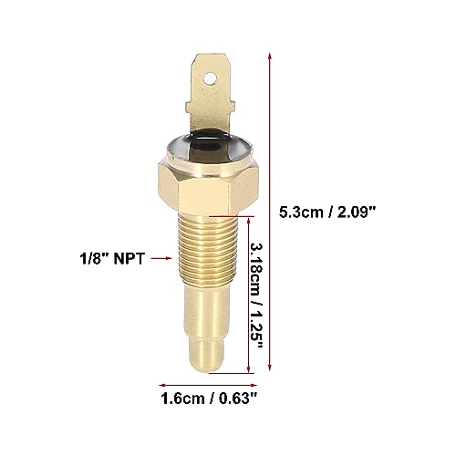 X AUTOHAUX Car Radiator Fan Thermo Switch 1/8 NPT 200 Degree on 185 Degree Off