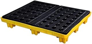 Paleta de contención de tambor, plataforma modular de derrames, plataforma de contención de derrames, contenedor de bandeja de plástico, plataforma de colocación de tambor de aceite a prueba de fugas