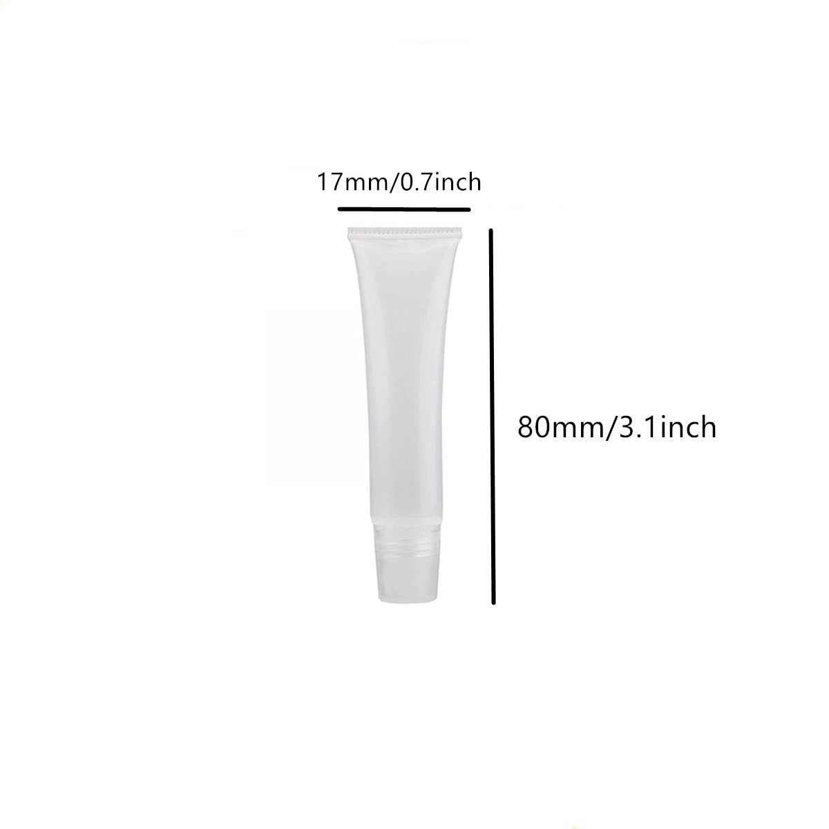 RUITASA Containers Soft Empty Tubes, 10PCS Clear Empty Lip Gloss Tubes, Lip Gloss Tubes, Clear Empty Tubes Refillable Containers for DIY Lip Gloss Balm & Travel Toiletries?10ml?