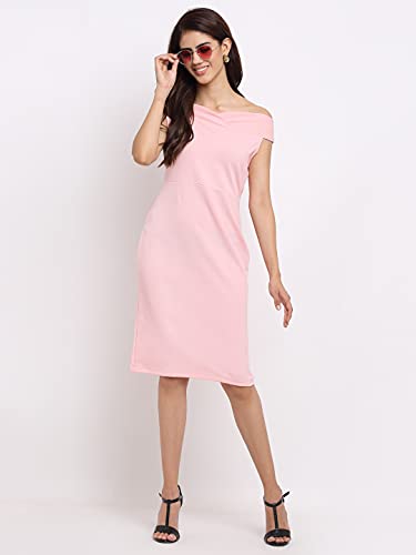 Image of Shasmi Women's Comfortable Mustard Sweetheart Neck Sleeveless Solid Midi Bodycon Casual Western Stylish Dress for Womens