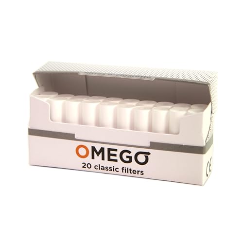 Filtres souples pour cigarettes électroniques Omego (Boite de 20 filtres blancs)