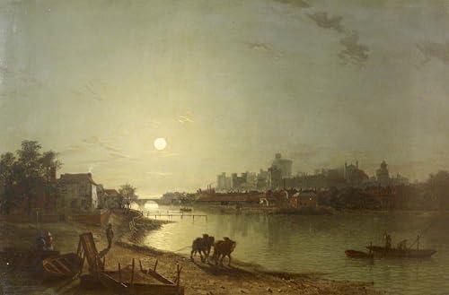Tableaux Peinture sur Toile du château de Windsor Henry Pether pour décoration chambre 60x90cm