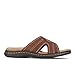 Dockers Mens Sunland Casual Slide Sandal Shoe, Rust, 8