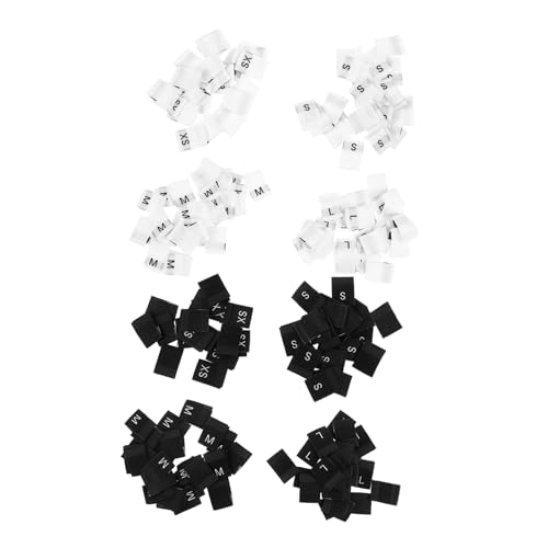 FIXOSHEE 800 piezas Etiquetas de Talla para Ropa Lavables Etiquetas de Tela para Prendas con Números Xs S para Coser y Organizar Tallas Confección