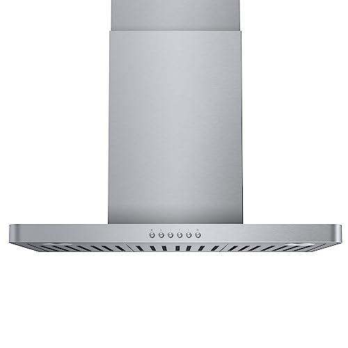 ONEEON Range Hood 30 Inch, 900 CFM Stainless Steel Wall Mount Kitchen Hood with Ducted Exhaust Vent, 4 Speed Exhaust Fan, LED