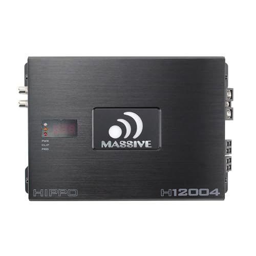 Image of Massive Audio H12004 | 200 Watts RMS x 4 @ 4 Ohm 4 Channel Hippo Series High Performance Amplifier