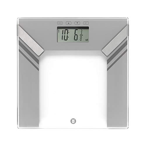 WW Ultra Slim Glass Bosy Analyser Bathroom Scale, Black