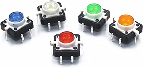Micro interruptores de botón táctil 12x12mm con luces LED y respuesta momentánea 3