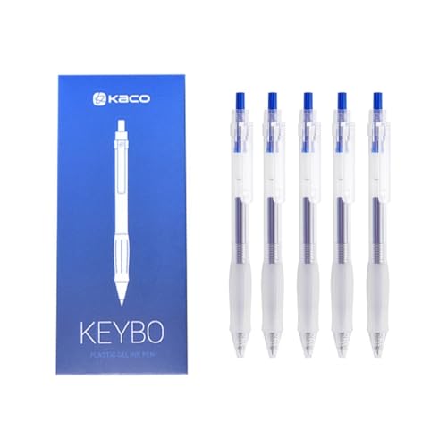 Image of Kaco Keybo Transparent Gel Pen- Pack of 5 (Blue)