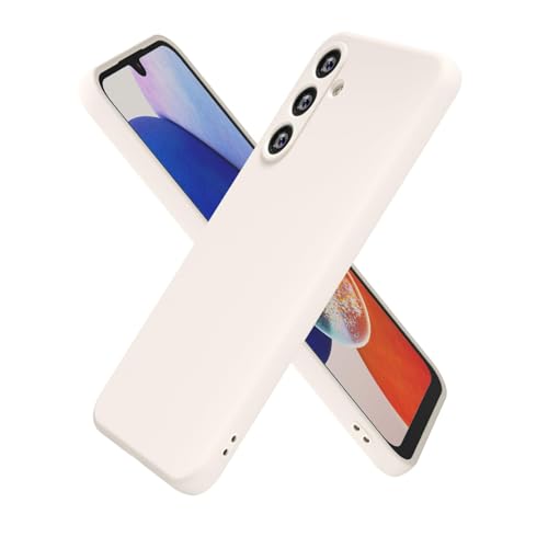 Oakxco for Samsung Galaxy A14 5G Case Silicone, Ultra Slim Thin Phone Case for Women Girls, Plain Solid Color Minimalist Aesthetic Cute Girly Design, Soft Rubber Gel TPU with Camera Cover, Beige Stone