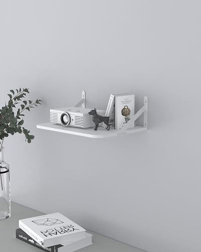 image for AREAJD White Small Mini Projector Shelf/Modem Shelf/Router Shelf/Cable