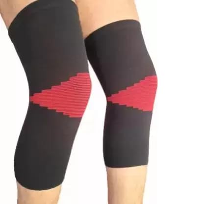 CLASSIC DEAL 3D Knee Caps For Women & Men Knee Support For Men Gym Knee Brace For Knee Pain Relief products Knee Cap 4-Way Stretch (L, RED BLACK)-image-4