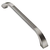 Brushed Chrome Cabinet Knobs and Pulls Chrome Kitchen Cabinet Handles Polished Chrome Cabinet Hardware Bowed Chrome Kitchen Cupboard Cabinet Drawer Door Handles 2 Sizes (128mm/5 Inch, 25 Pack)