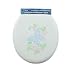 Aqua Plumb Aqua Plumb CTSEW Round Soft Toilet Seat - White with Embroidered Butterfly