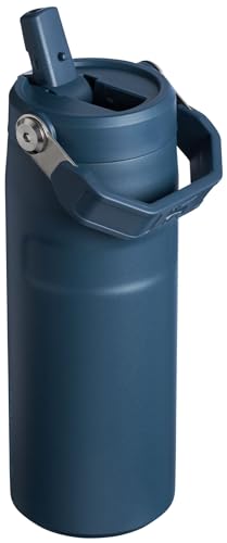 Image of Stanley IceFlow Flip Straw 2.0 Water Bottle 16 OZ | Built-In Straw with Larger Opening | Lightweight & Leak-Resistant | Insulated Stainless Steel | BPA-Free | Navy