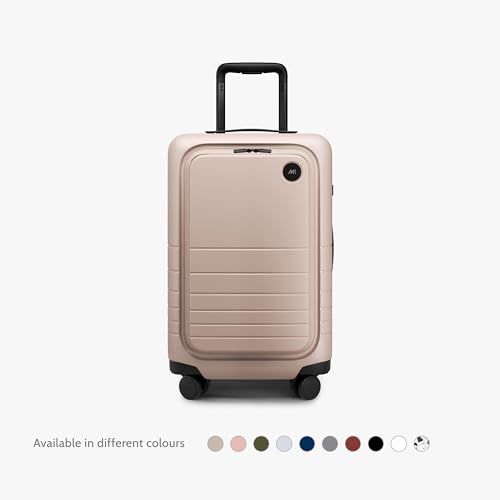 Image of Monos Carry-On Pro Plus Luggage 23 Inch - Hardside Spinner Suitcase with TSA Lock & Laptop Front Pocket | Airline Approved, 42L Polycarbonate Rolling Carry On | Fits 16 inch Laptop | Rose Quartz, Pink